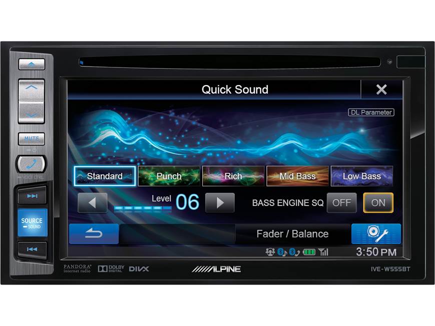 Alpine IVE-W555BT DVD receiver at Crutchfield