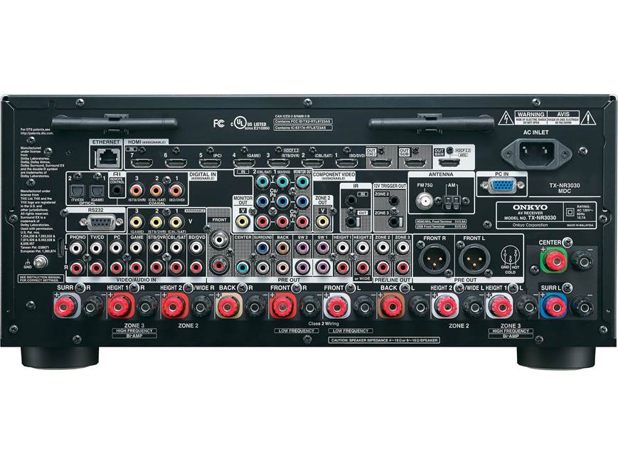 Onkyo TX-NR3030 11.2-channel home theater receiver with Wi-Fi