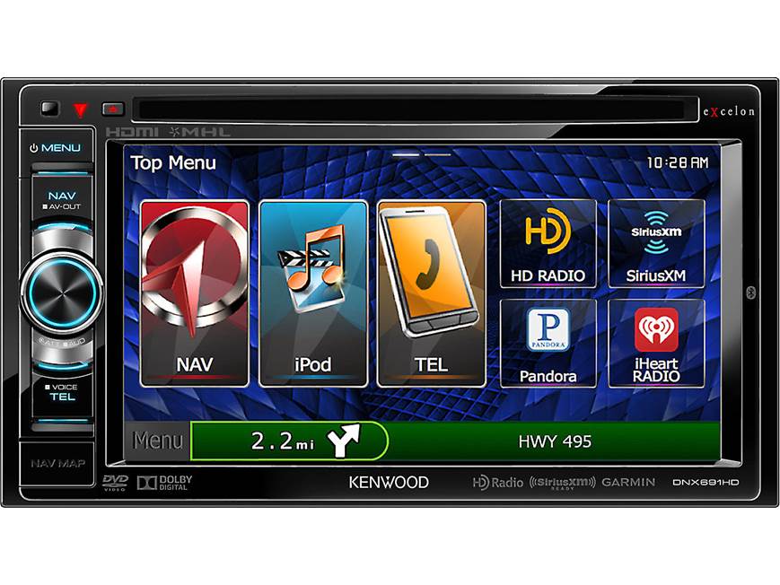 Kenwood Excelon DNX691HD Navigation receiver at Crutchfield