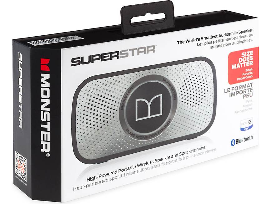 Monster SuperStar™ (Grey) Portable Bluetooth® powered speaker with