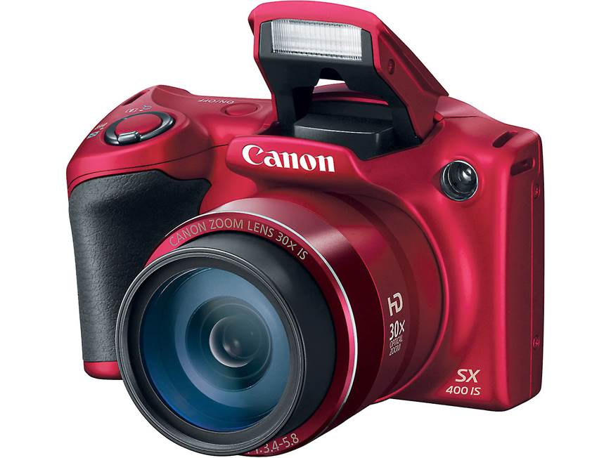 Canon PowerShot SX400 IS (Red) 16-megapixel camera with 30X zoom