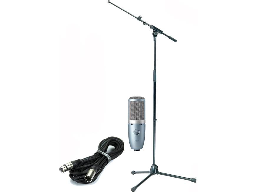 AKG P220 Bundle Includes AKG P220 microphone, K&M tripod boom