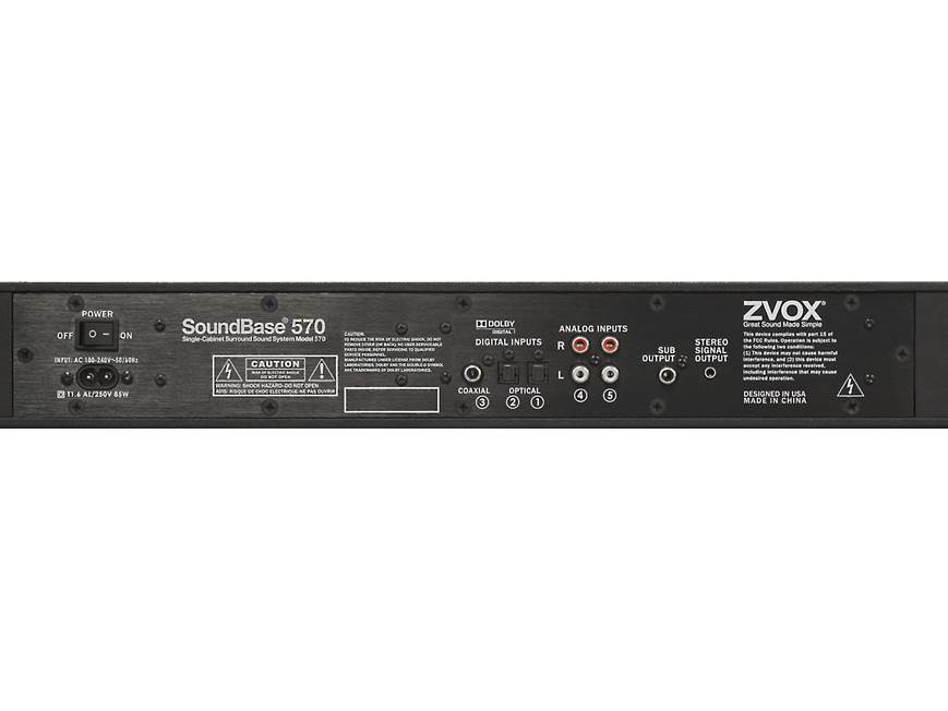 ZVOX SoundBase 570 Powered home theater sound system/TV platform