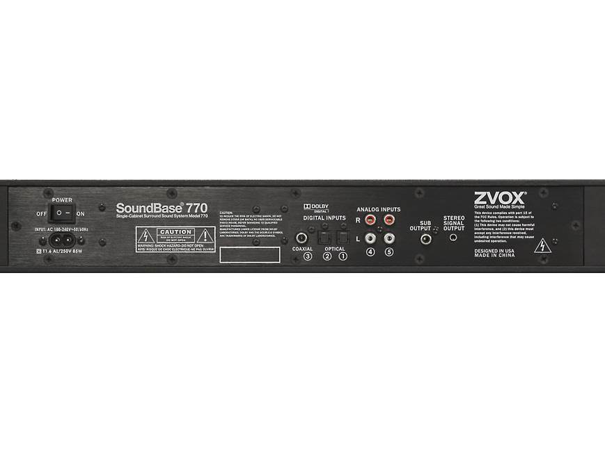 ZVOX SoundBase 770 Powered home theater sound system/TV platform
