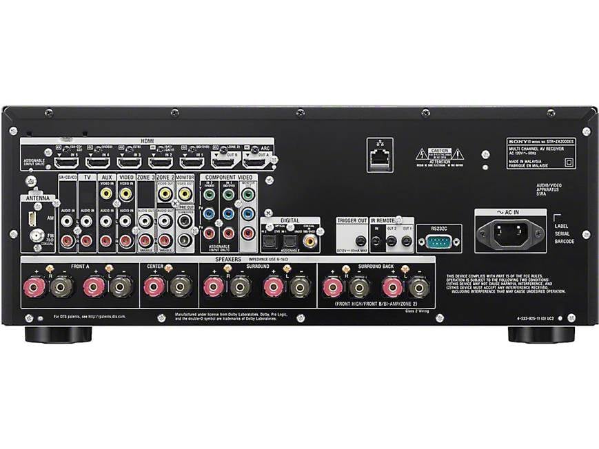 Sony STR-ZA2000ES 7.2-channel home theater receiver at Crutchfield