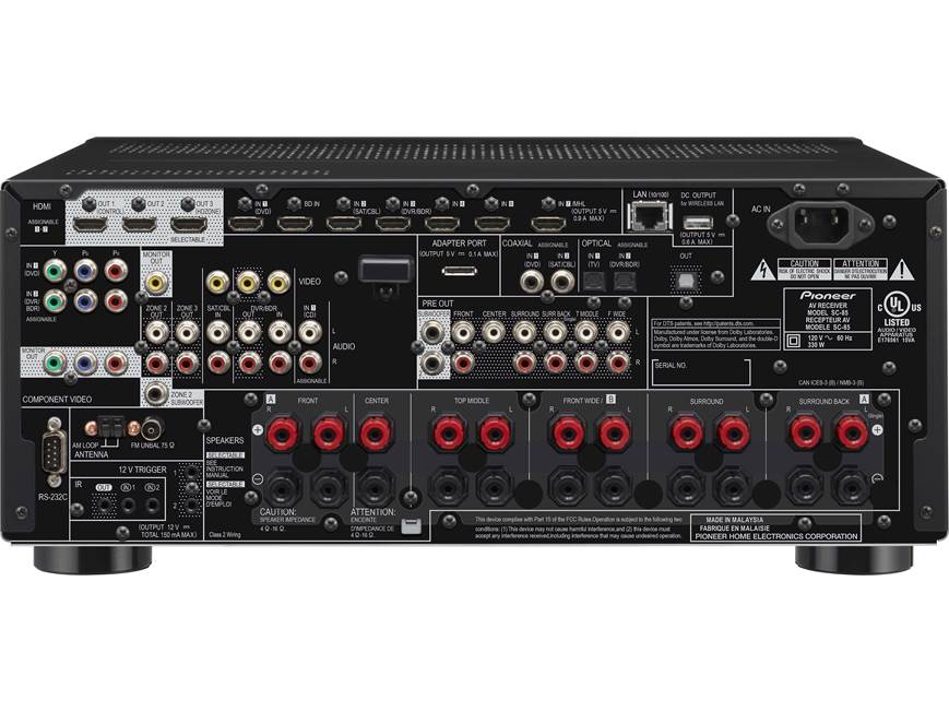 Pioneer Elite® SC-85 9.2-channel receiver with Apple® AirPlay® and