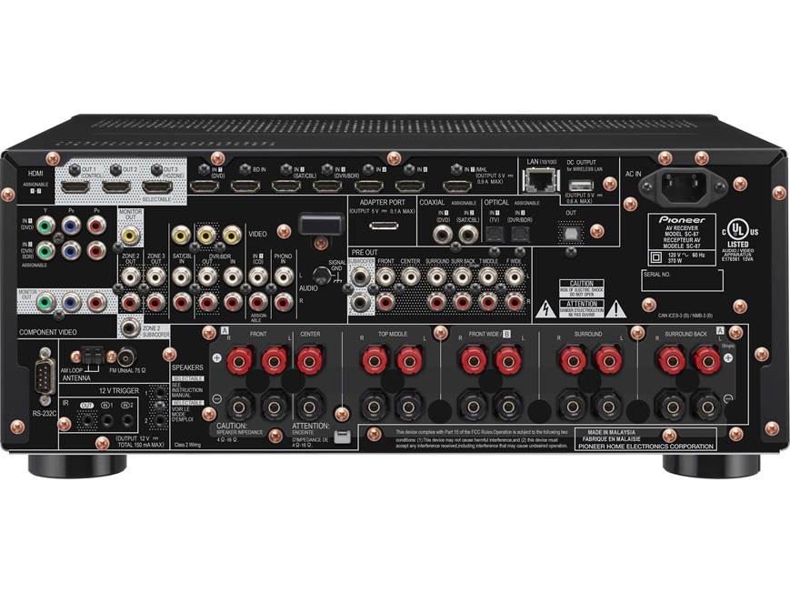 Pioneer Elite® SC-87 9.2-channel home theater receiver with Apple