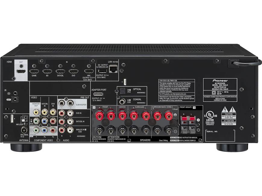 Pioneer VSX-1024 7.2-channel home theater receiver with Apple