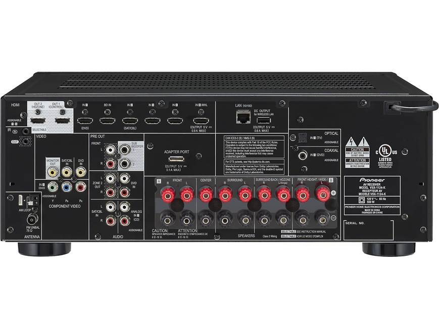 Pioneer VSX-1124 7.2-channel home theater receiver with Apple