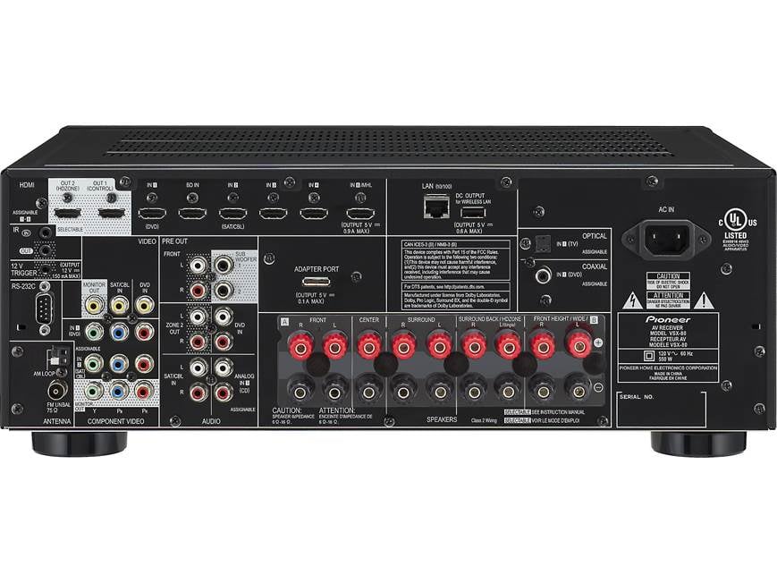 Pioneer Elite® VSX-80 7.2-channel home theater receiver with Apple