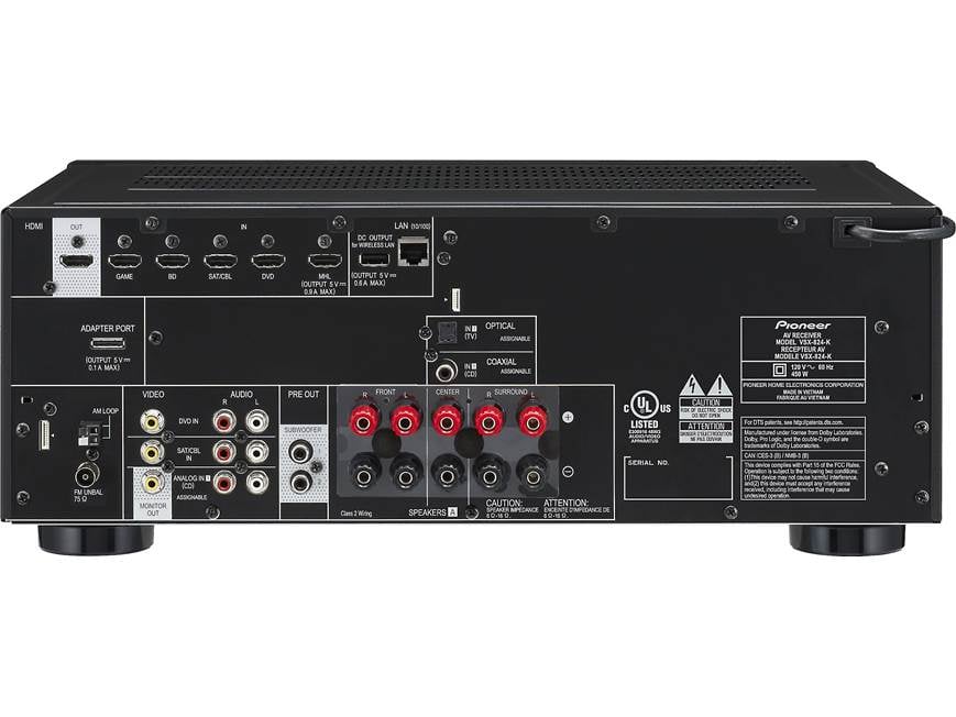 Pioneer VSX-824 5.2-channel home theater receiver with Apple