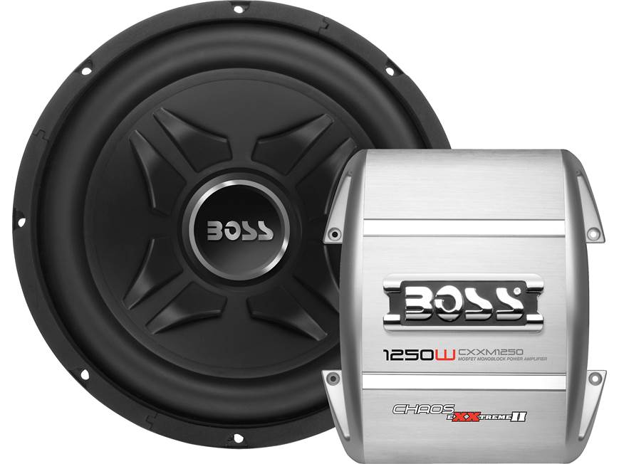 Boss Chaos Exxtreme Bass Bundle Package includes CXXM1250 500-watt