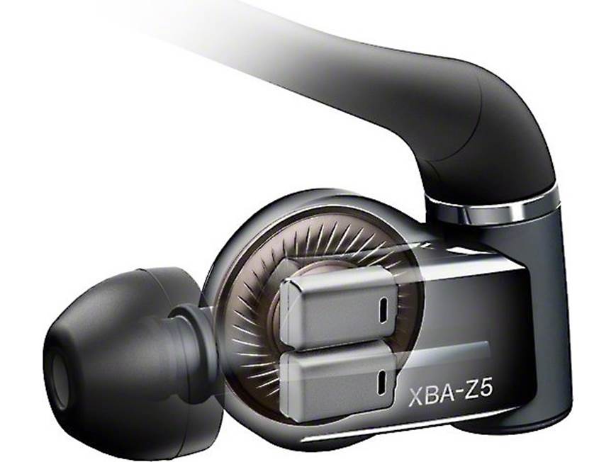 Sony XBA-Z5 Hi-res Hybrid, 3-way in-ear headphones at Crutchfield