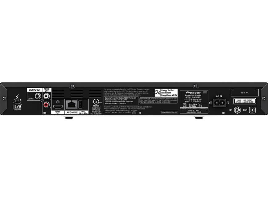 Pioneer Elite® BDP-80FD 3D Blu-ray player with Wi-Fi® at Crutchfield