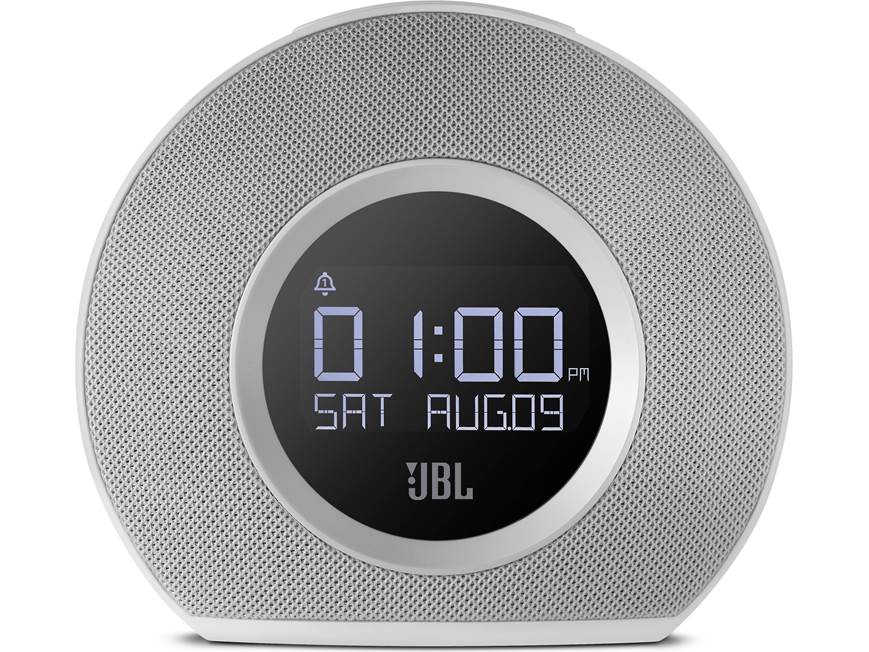 JBL Horizon (White) FM clock radio with Bluetooth® and dual USB