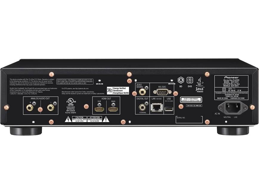 Pioneer Elite® BDP-85FD Universal 3D Blu-ray player with advanced