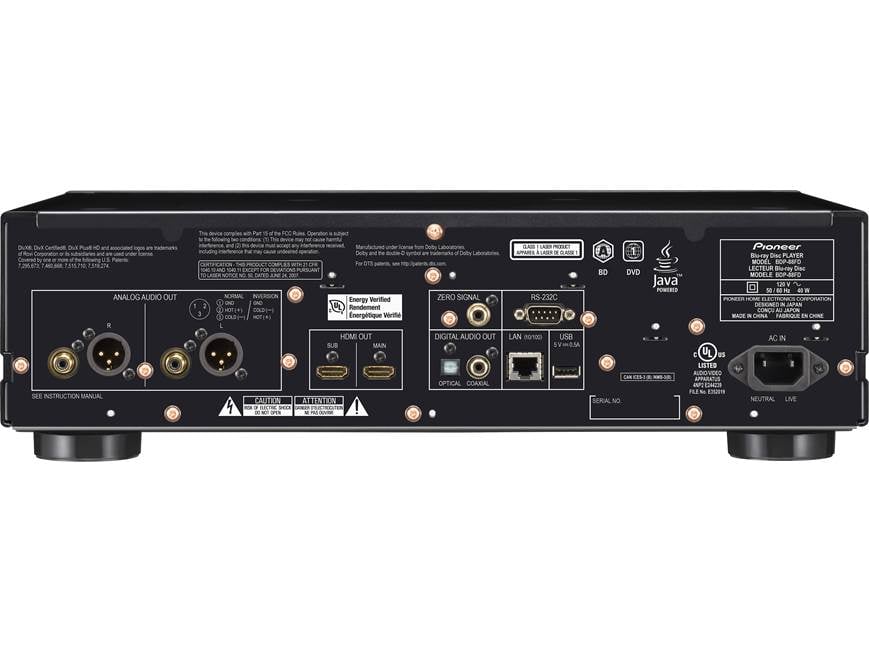 Pioneer Elite® BDP-88FD Universal 3D Blu-ray player with advanced