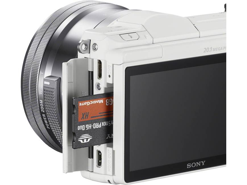 Sony Alpha a5000 Kit (White) 20.1-megapixel mirrorless camera with