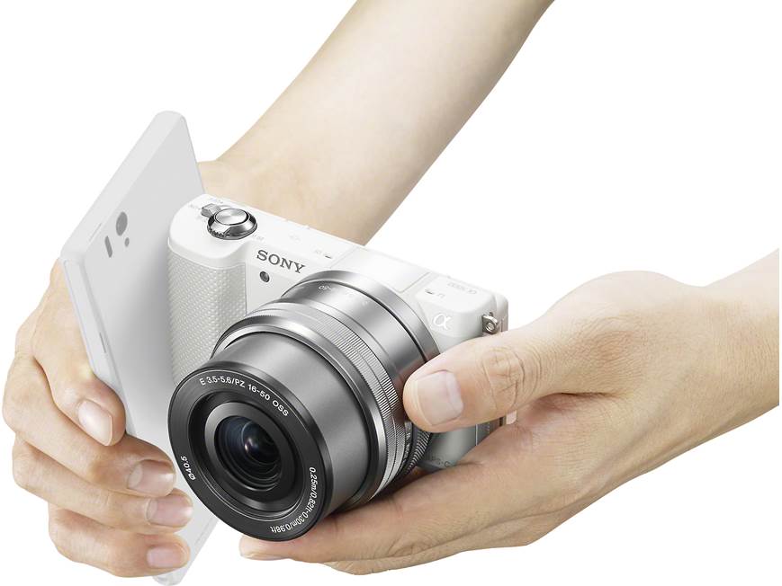 Sony Alpha a5000 Kit (White) 20.1-megapixel mirrorless camera with