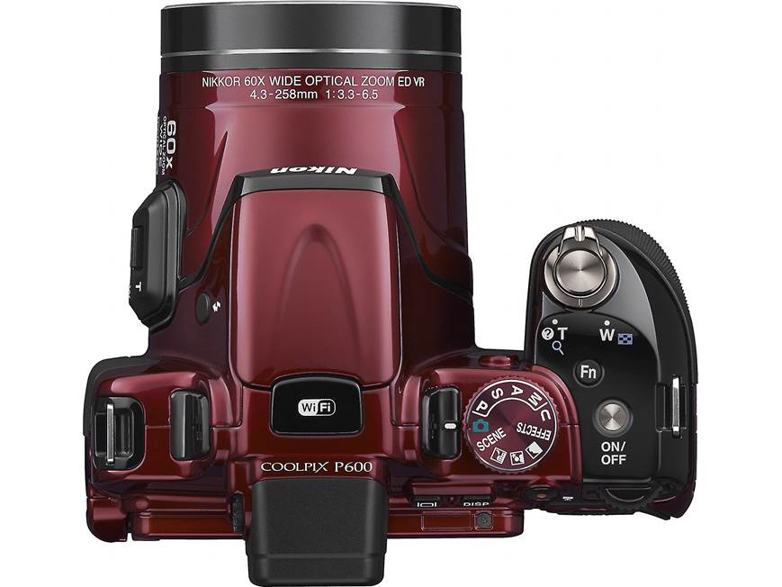 Nikon Coolpix P600 (Red) 16.1-megapixel digital camera with 60X