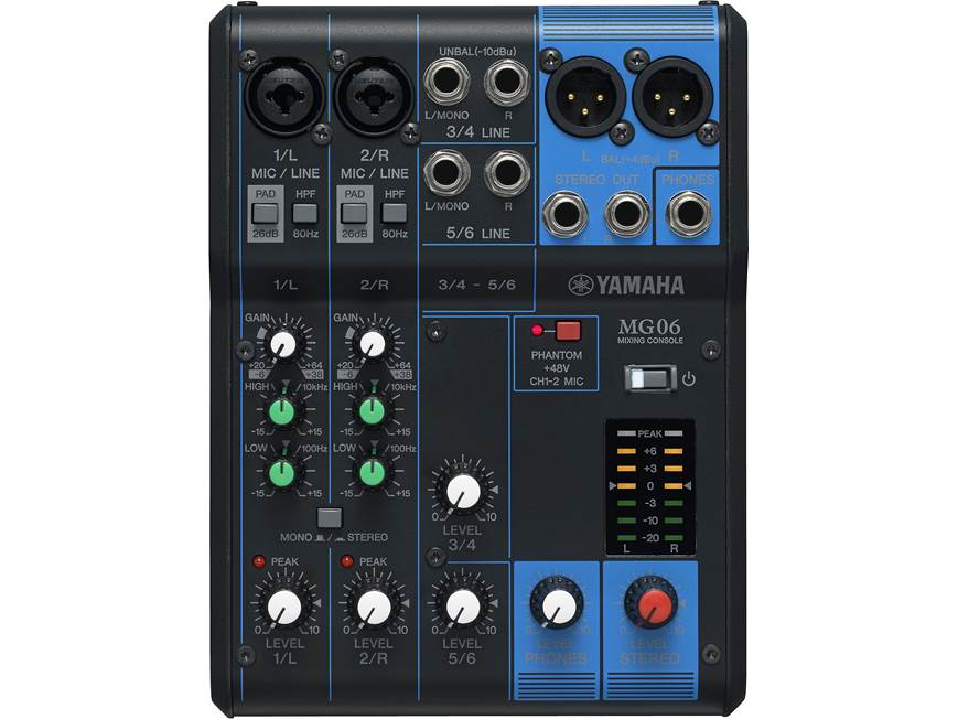 Yamaha ミキサー　MG06 Yamaha MG06X Mixer | FrontEndAudio.com
