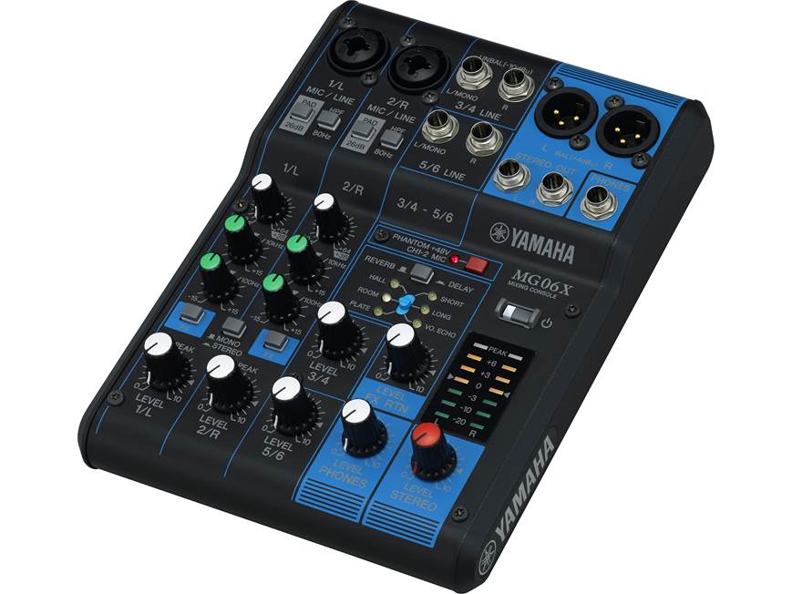 Yamaha MG06X 6-channel mixer — with onboard effects at Crutchfield