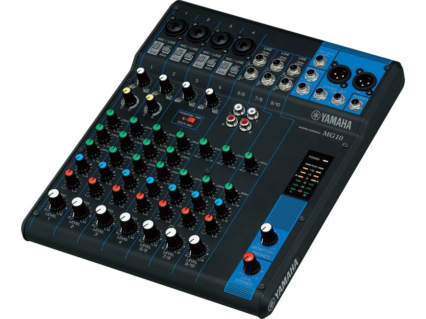 Yamaha MG10 10-channel mixer — with compression at Crutchfield