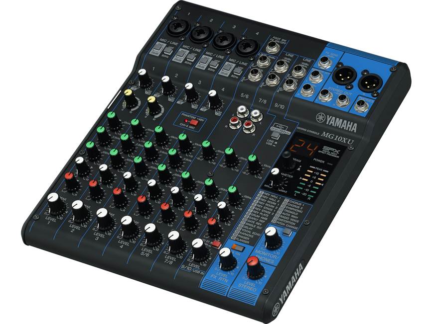 Yamaha MG10XU 10-channel mixer — with compression, effects, USB