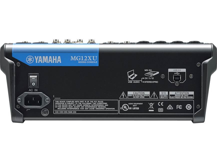 Yamaha MG12XU 12-channel mixer — with compression, effects, USB