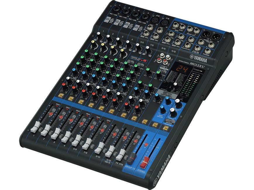 YAMAHA MG12XU 12チャンネル Yamaha MG12XU 12-channel mixer — with compression, effects, USB