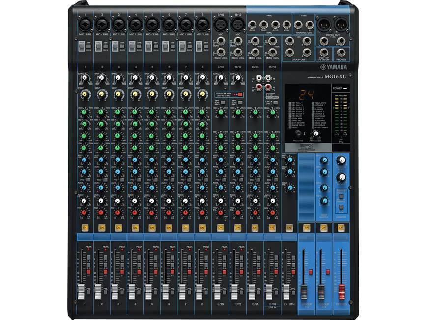 Yamaha MG16XU 16-channel mixer — with compression, effects, USB