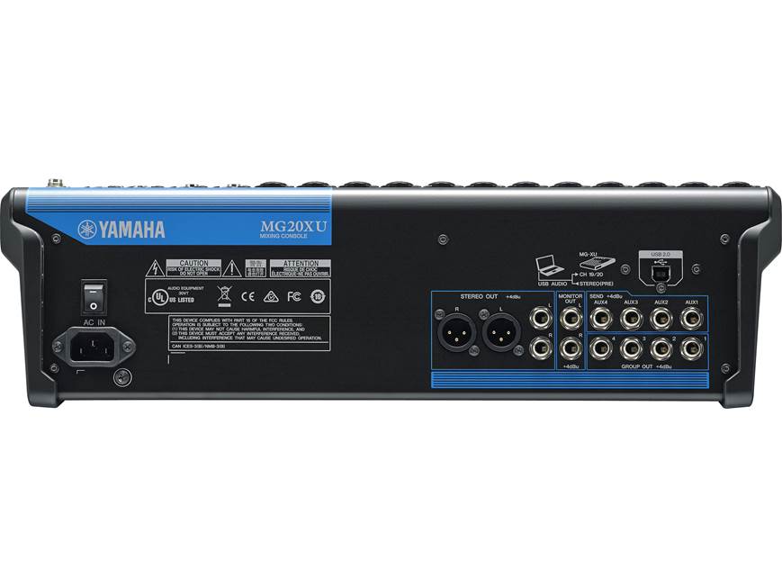 Yamaha MG20XU 20-channel mixer — with compression, effects, USB