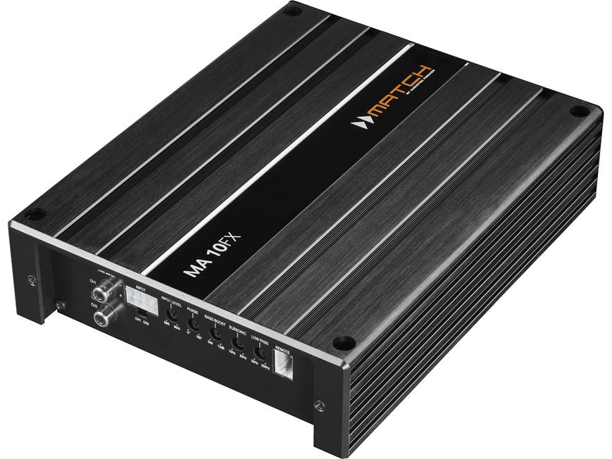 MATCH MA10FX Mono subwoofer amplifier — 500 watts RMS at 2 ohms at