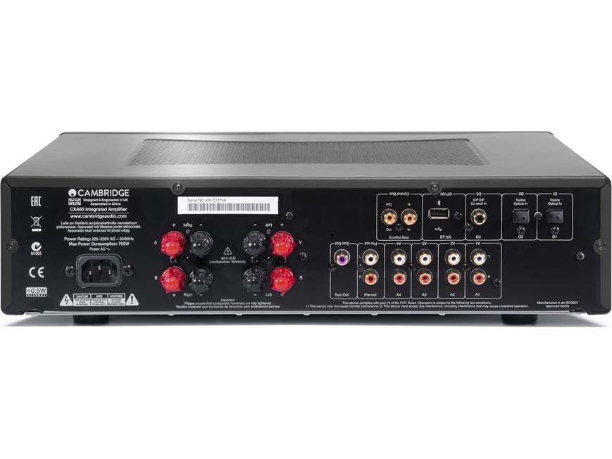 Cambridge Audio CXA60 (Black) Stereo integrated amplifier with