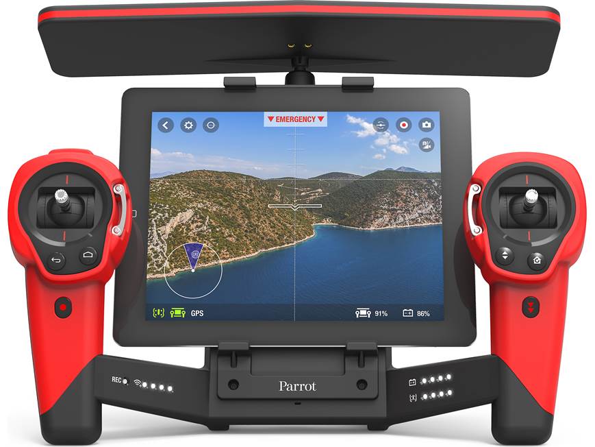Parrot Bebop Drone Skycontroller Bundle (Red) Quadcopter with