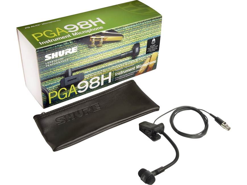 SHURE PGA98H コンデンサーマイク Shure PGA98H Cardioid clip-on condenser microphone at Crutchfield