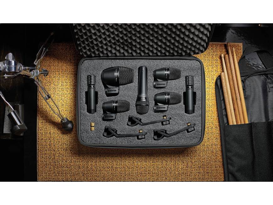 Shure PGADRUMKIT7 7-piece microphone set for drum kits at Crutchfield