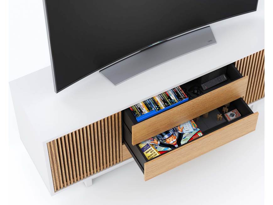 BDI Vertica 8558 (White Oak) Audio/video cabinet for TVs up to 80