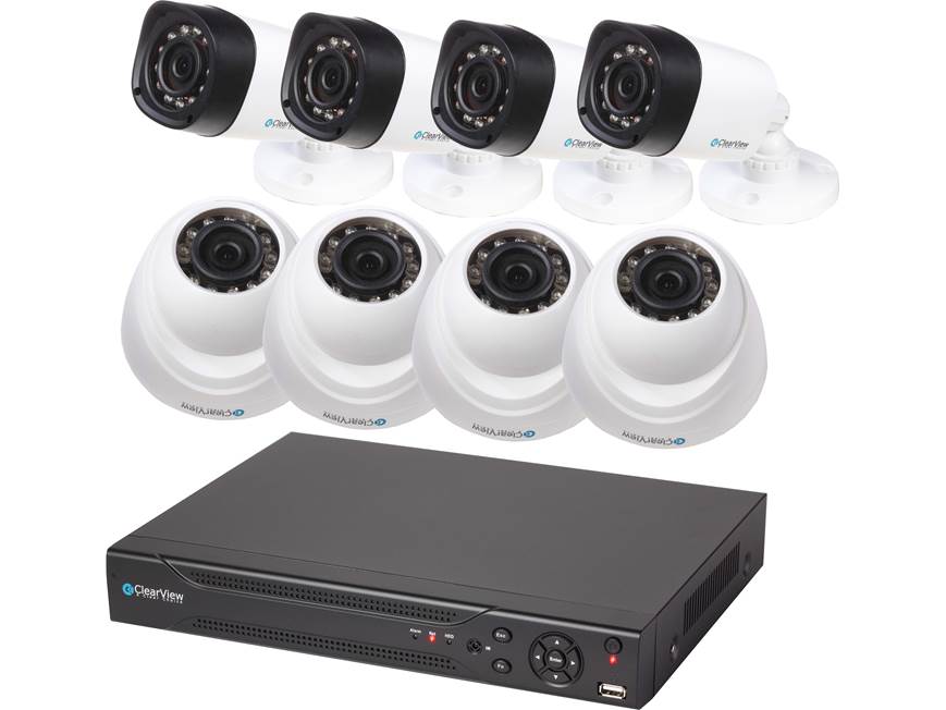 ClearView Hawk View 8-channel Kit 8-camera HD video surveillance