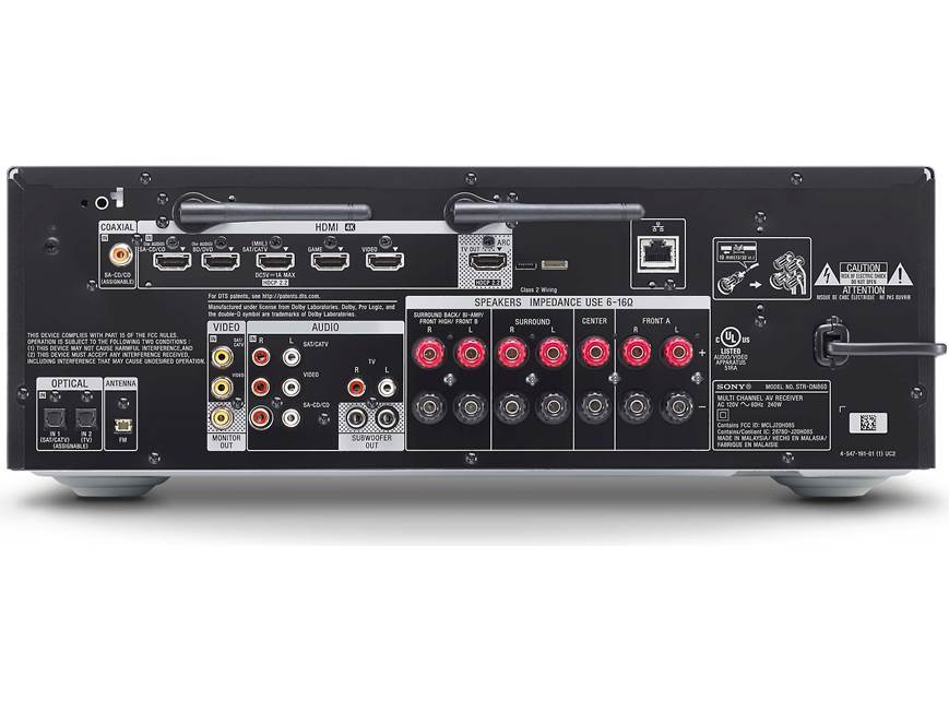 Sony STR-DN860 7.2-channel home theater receiver with Wi-Fi
