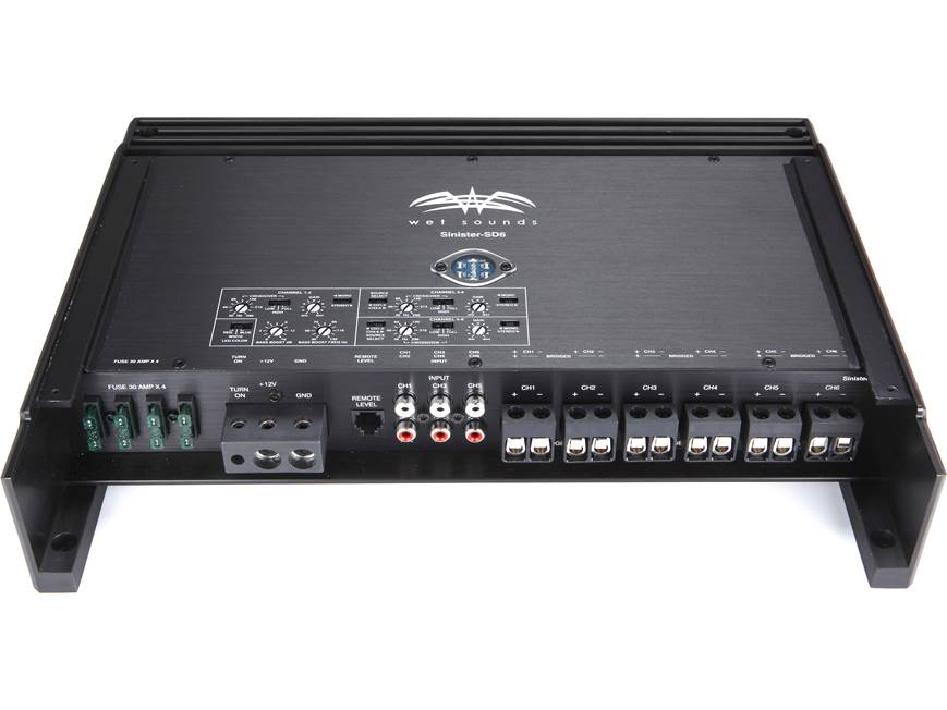 Wet Sounds SD6 6-channel marine amplifier — 185 watts RMS x 6 at 4