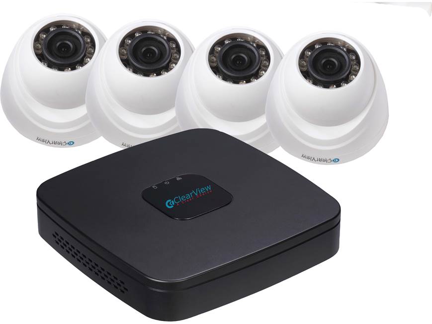 ClearView FalconView Econo Kit 4-camera video surveillance system with ...