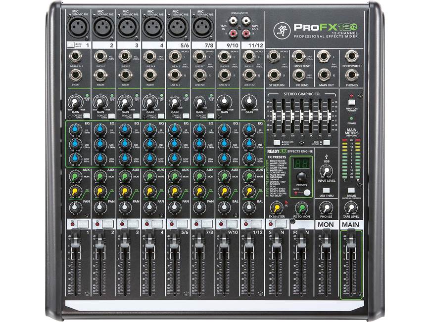 Mackie ProFX12v2 12-channel mixer — with effects and USB