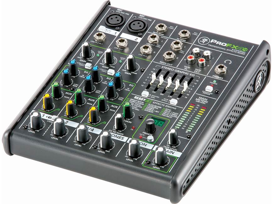 Mackie ProFX4v2 4-channel mixer — with effects at Crutchfield