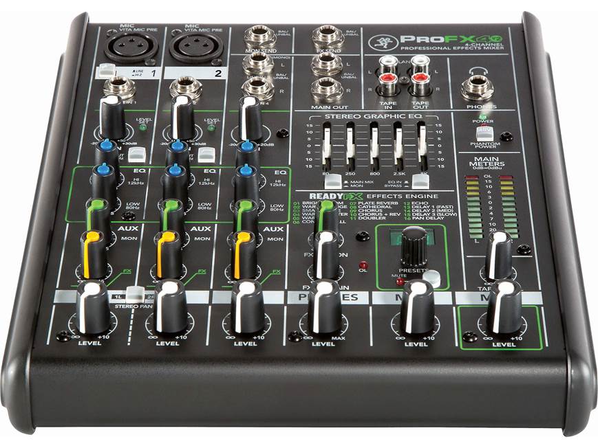 Mackie ProFX4v2 4-channel mixer — with effects at Crutchfield