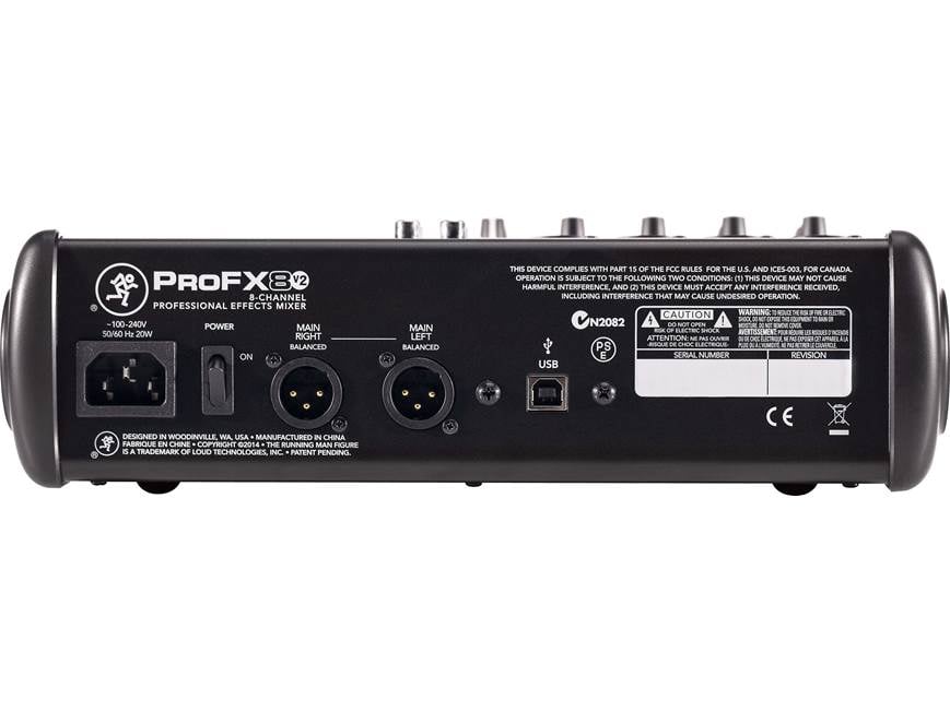 Mackie ProFX8v2 8-channel mixer — with effects and USB connection