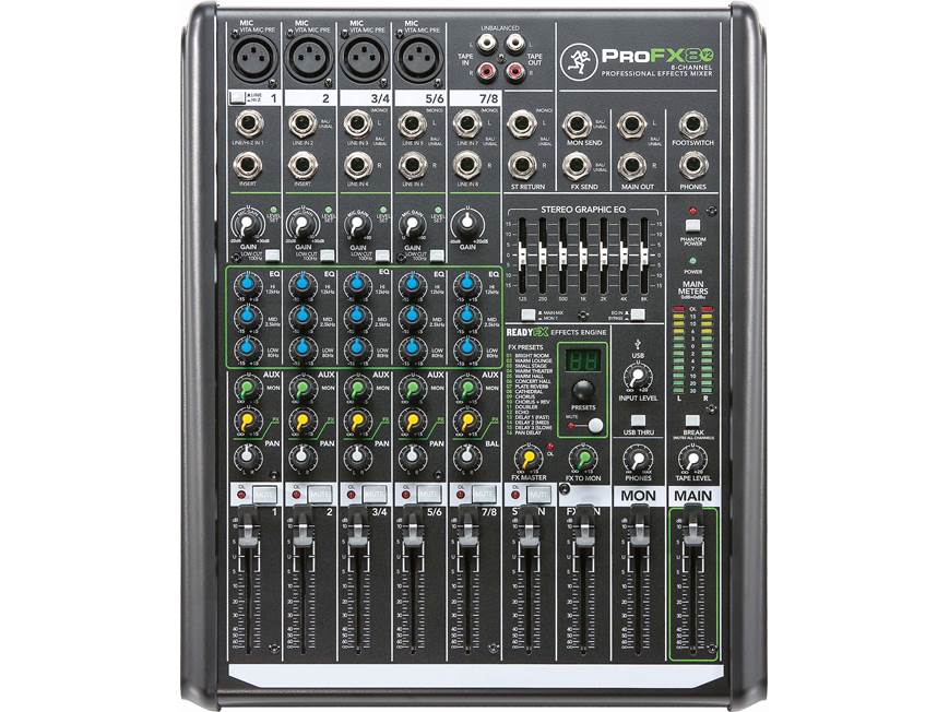 Mackie ProFX8v2 8-channel mixer — with effects and USB connection