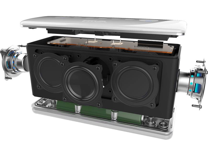 RIVA Turbo X (White with silver) Premium portable Bluetooth