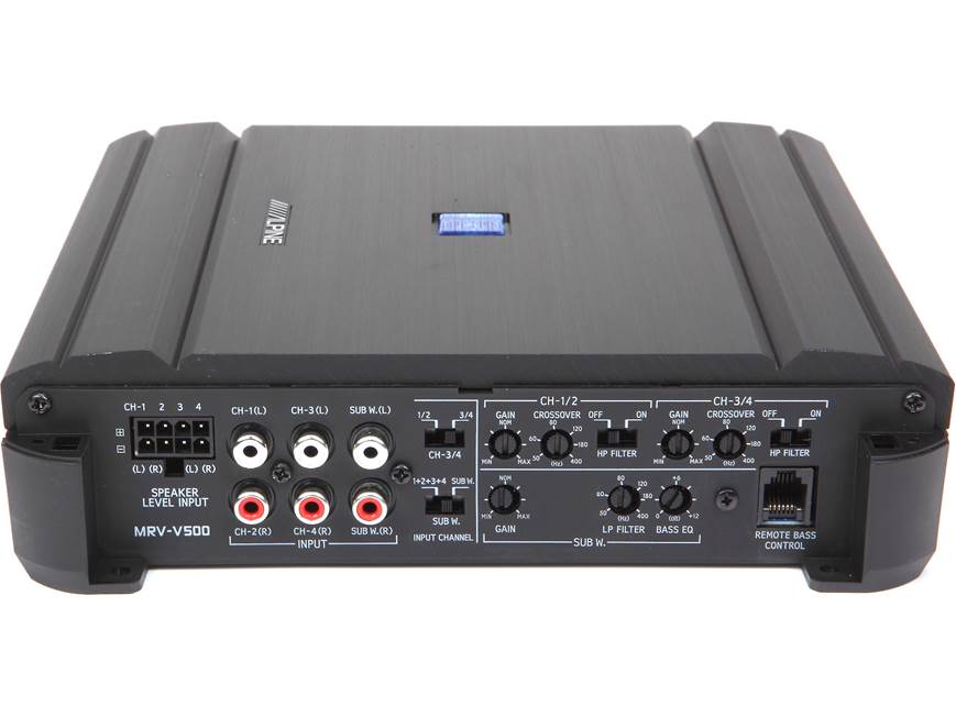 Alpine MRV-V500 5-channel car amplifier — 40 watts RMS x 4 at 4