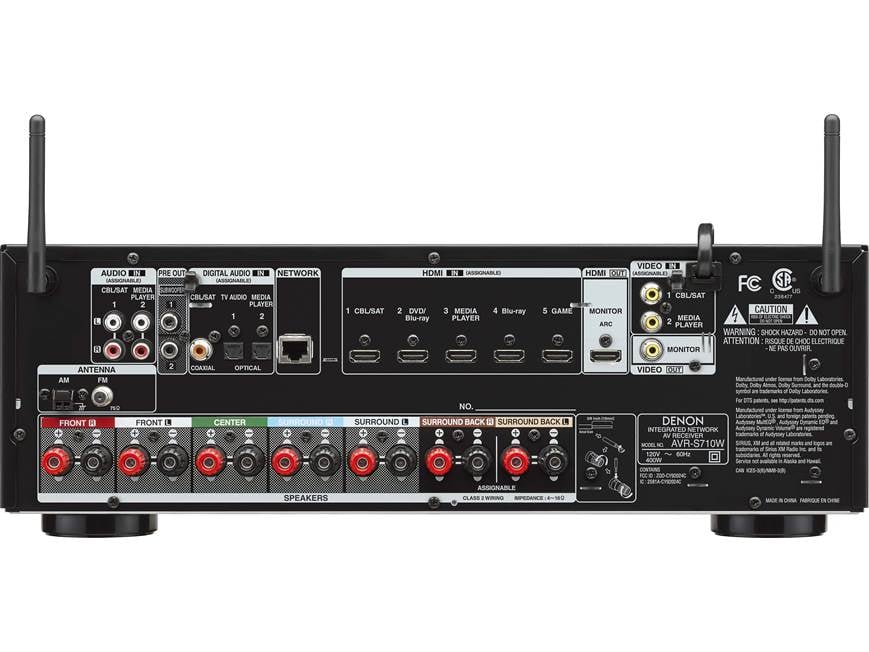 Denon AVR-S710W 7.2-channel home theater receiver with Wi-Fi